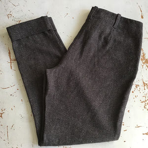 J. JILL Dark Brown Tweed Knit Dress Pants